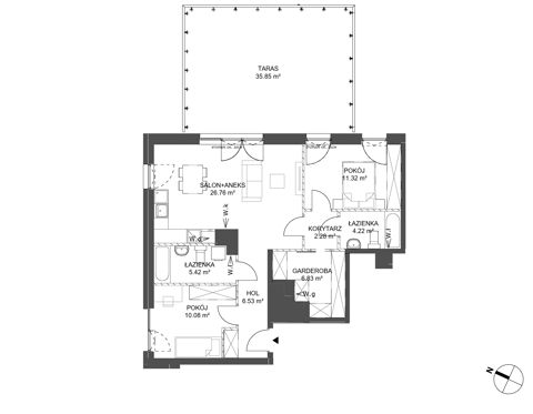 Plan 3 pok. 73m²