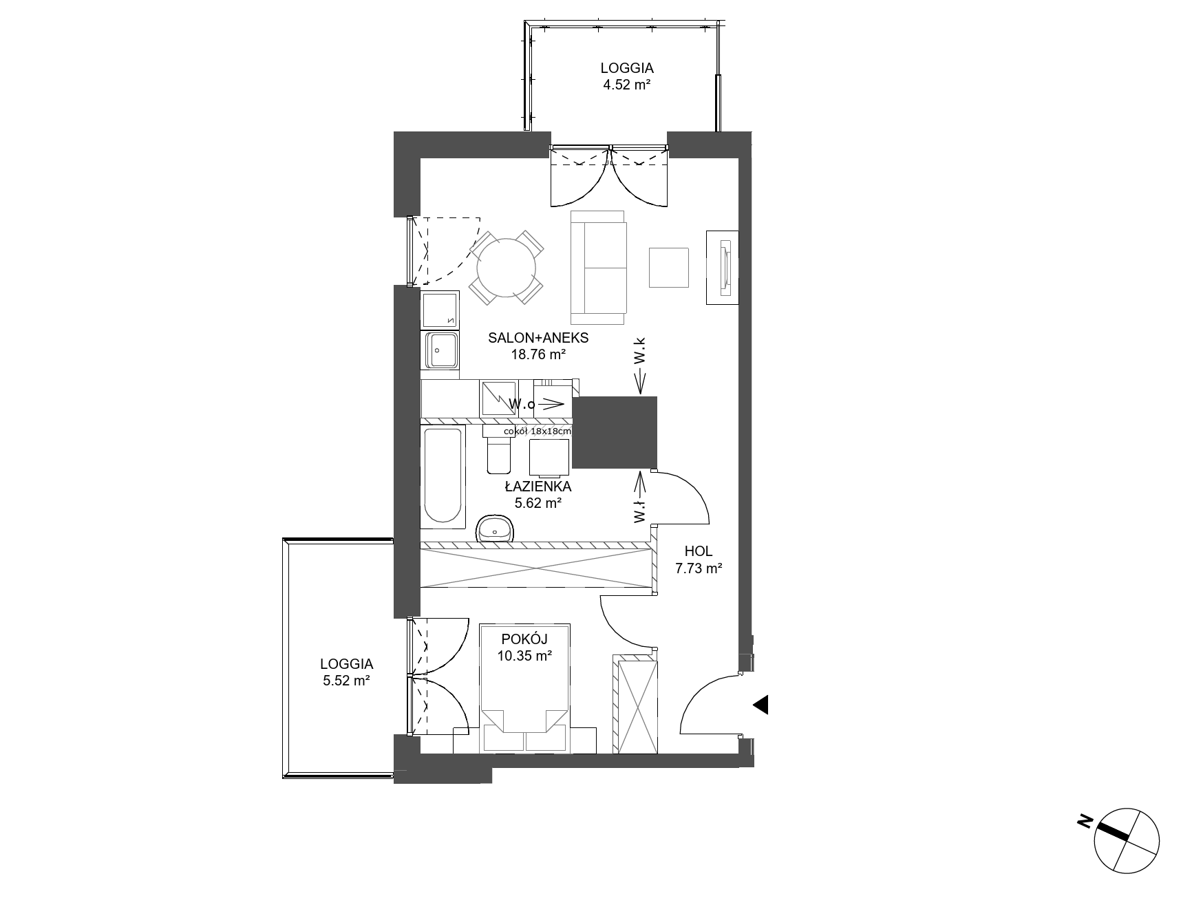Plan 2 pok. 42m²