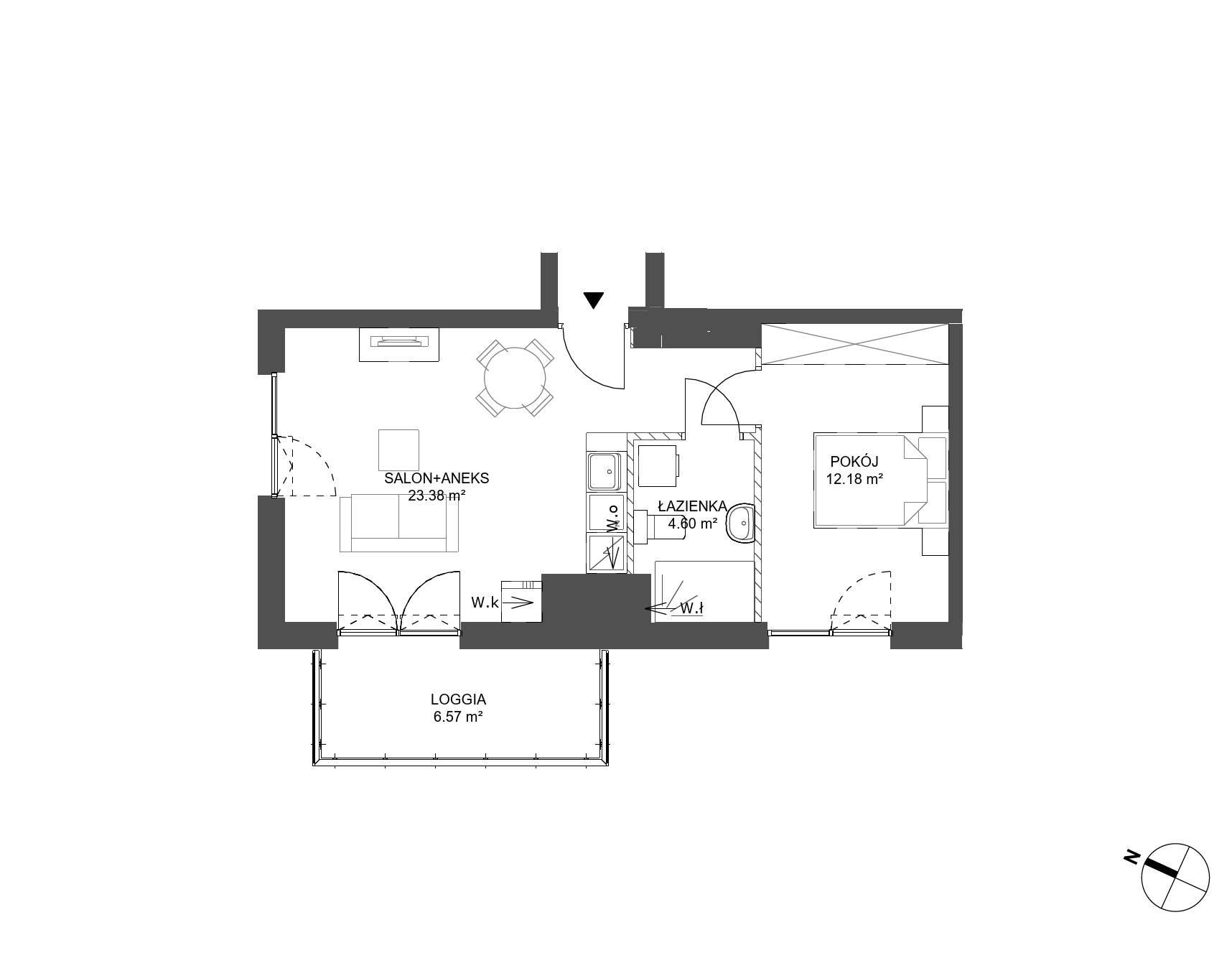 Plan 2 pok. 40m²