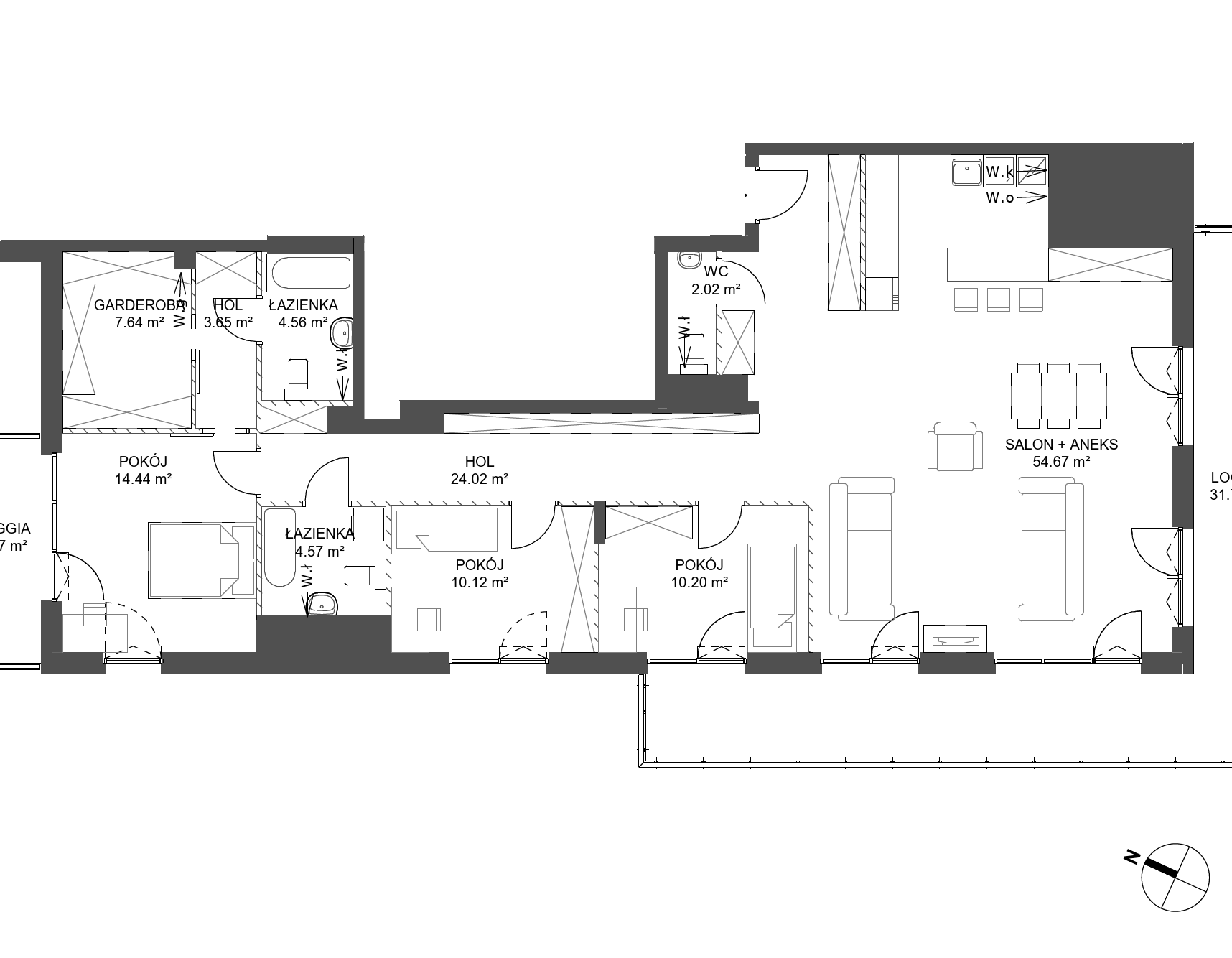 Plan 4 pok. 136m²
