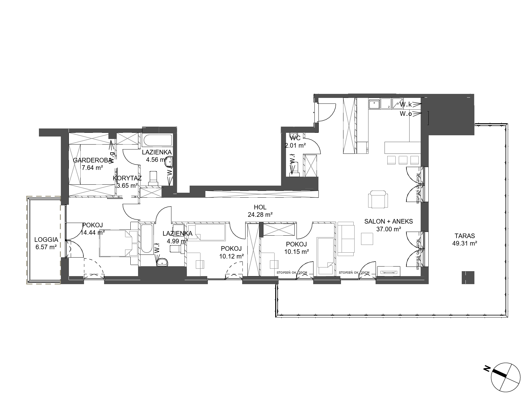 Plan 4 pok. 119m²