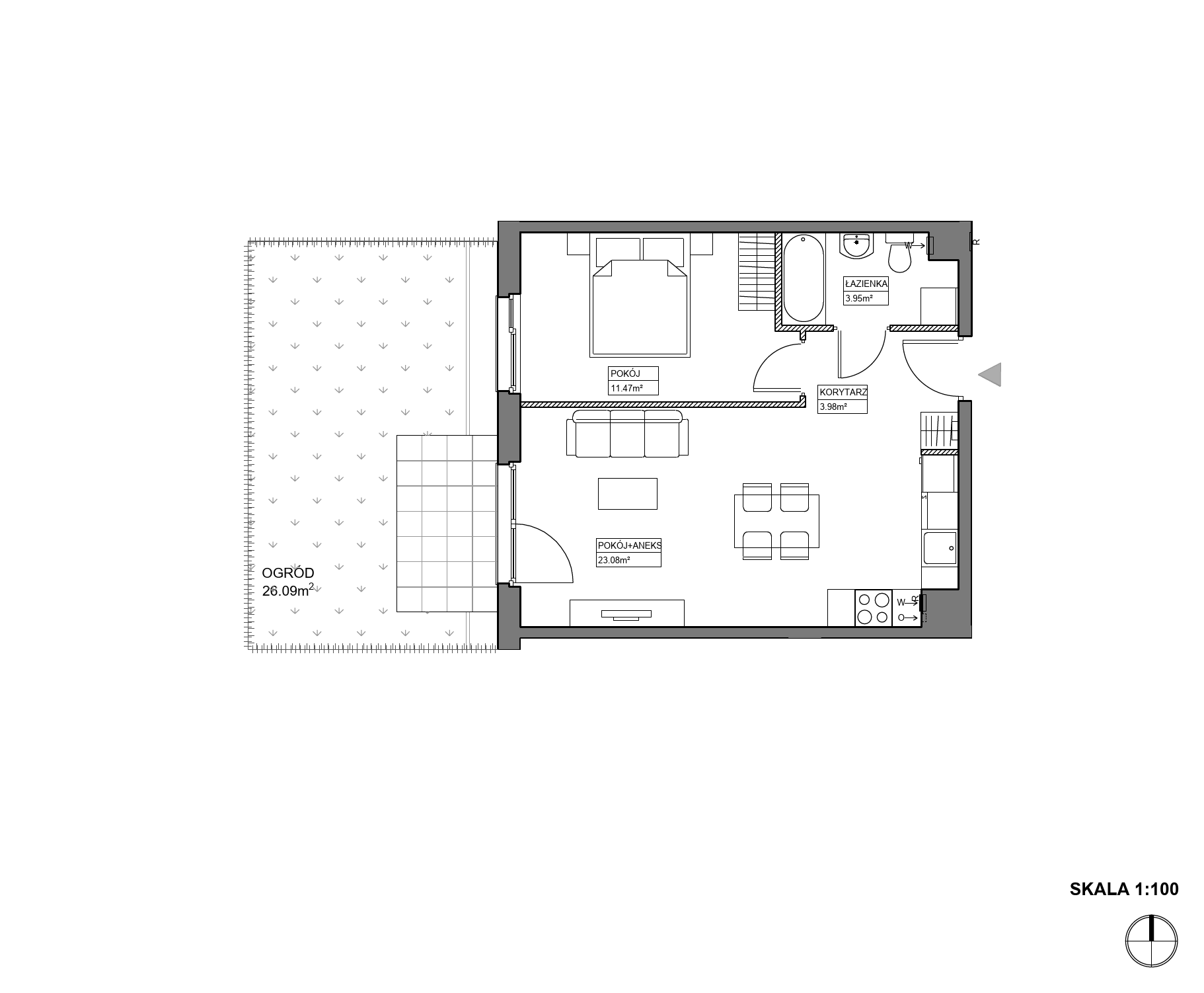 Plan 2 pok. 42m²