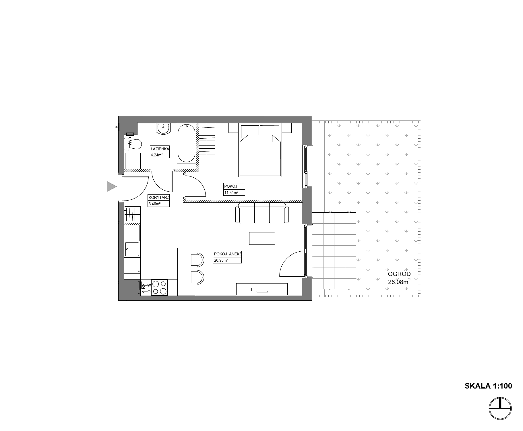 Plan 2 pok. 40m²