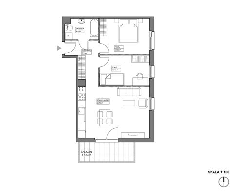Plan 3 pok. 59m²