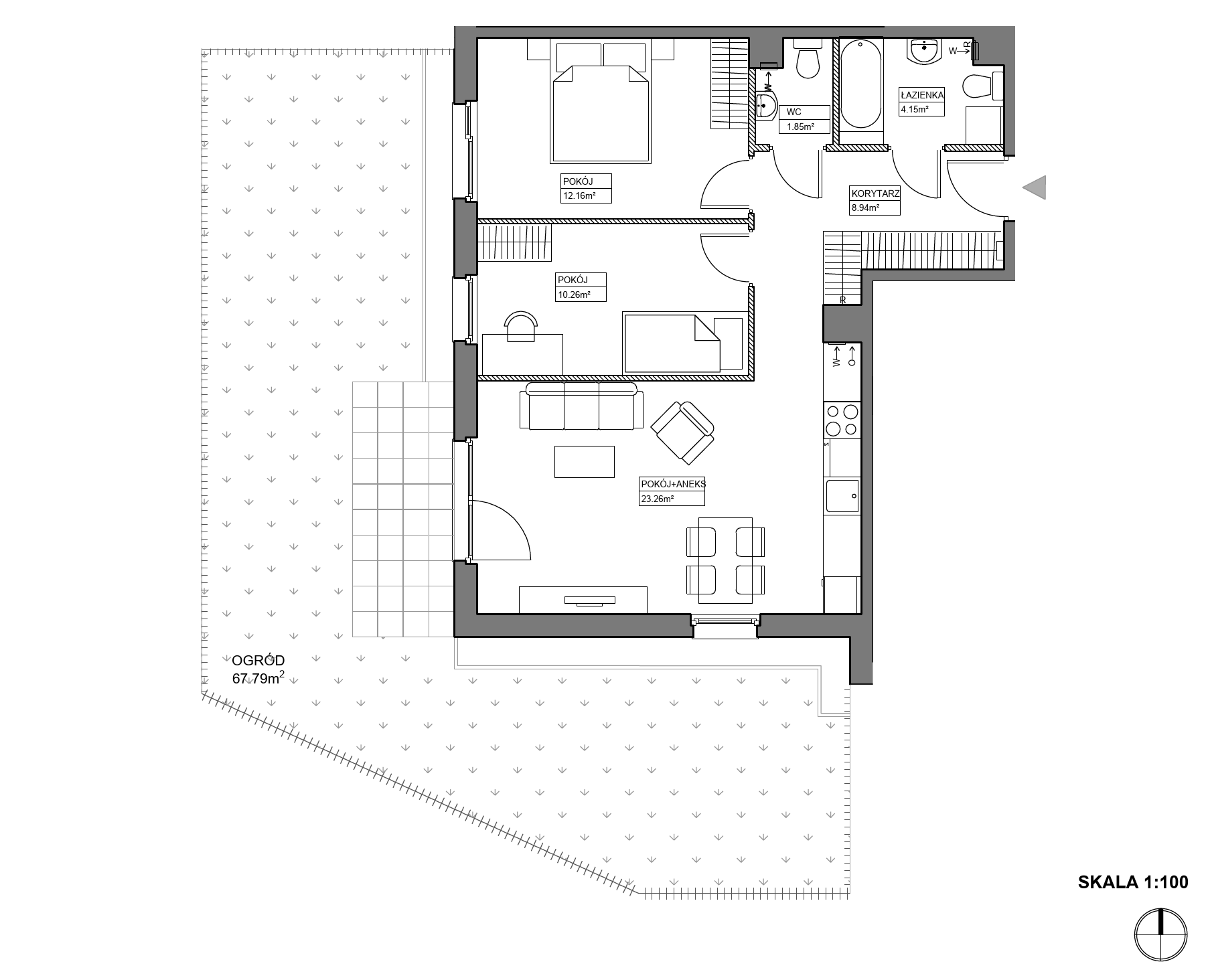 Plan 3 pok. 61m²