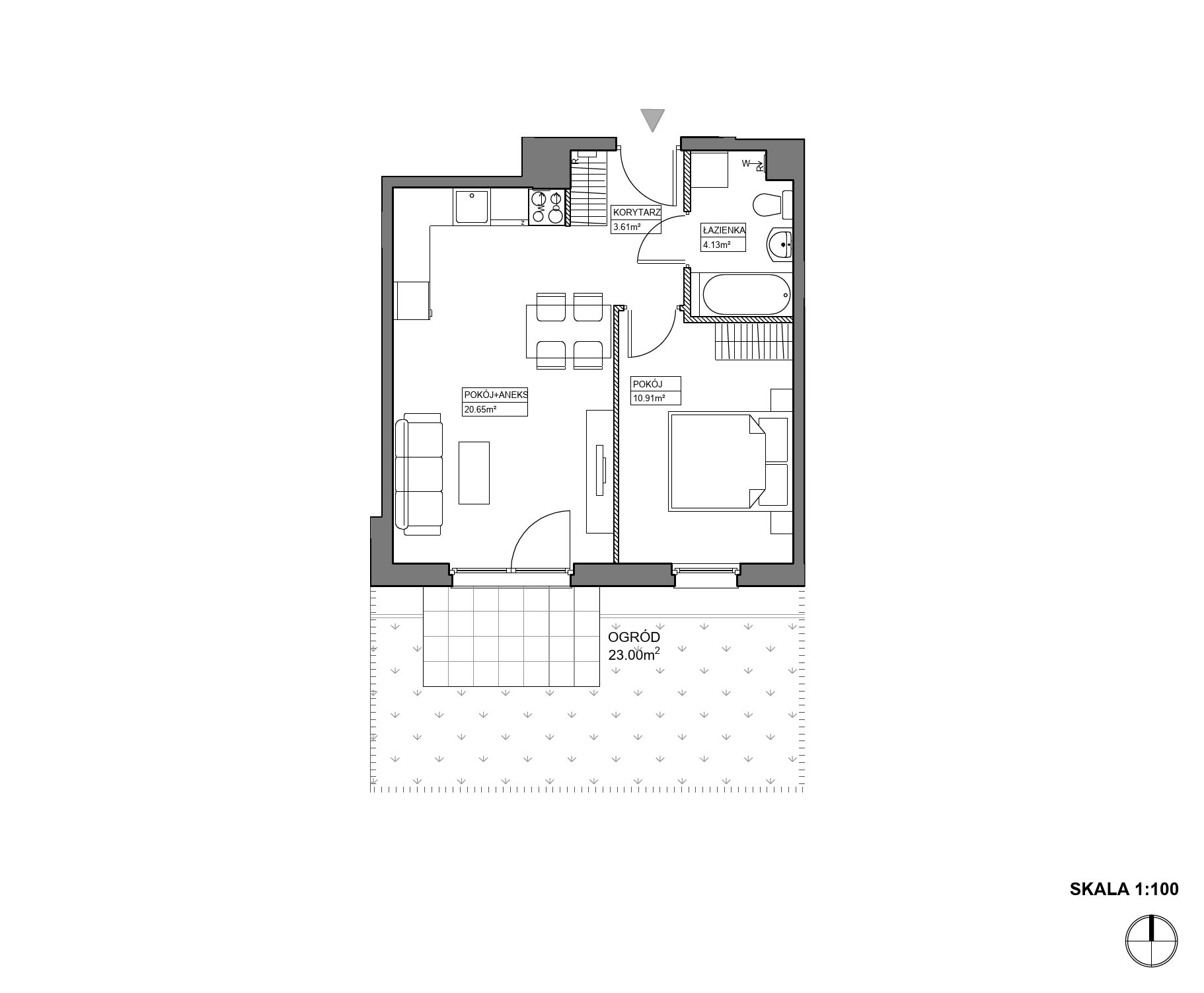 Plan 2 pok. 39m²