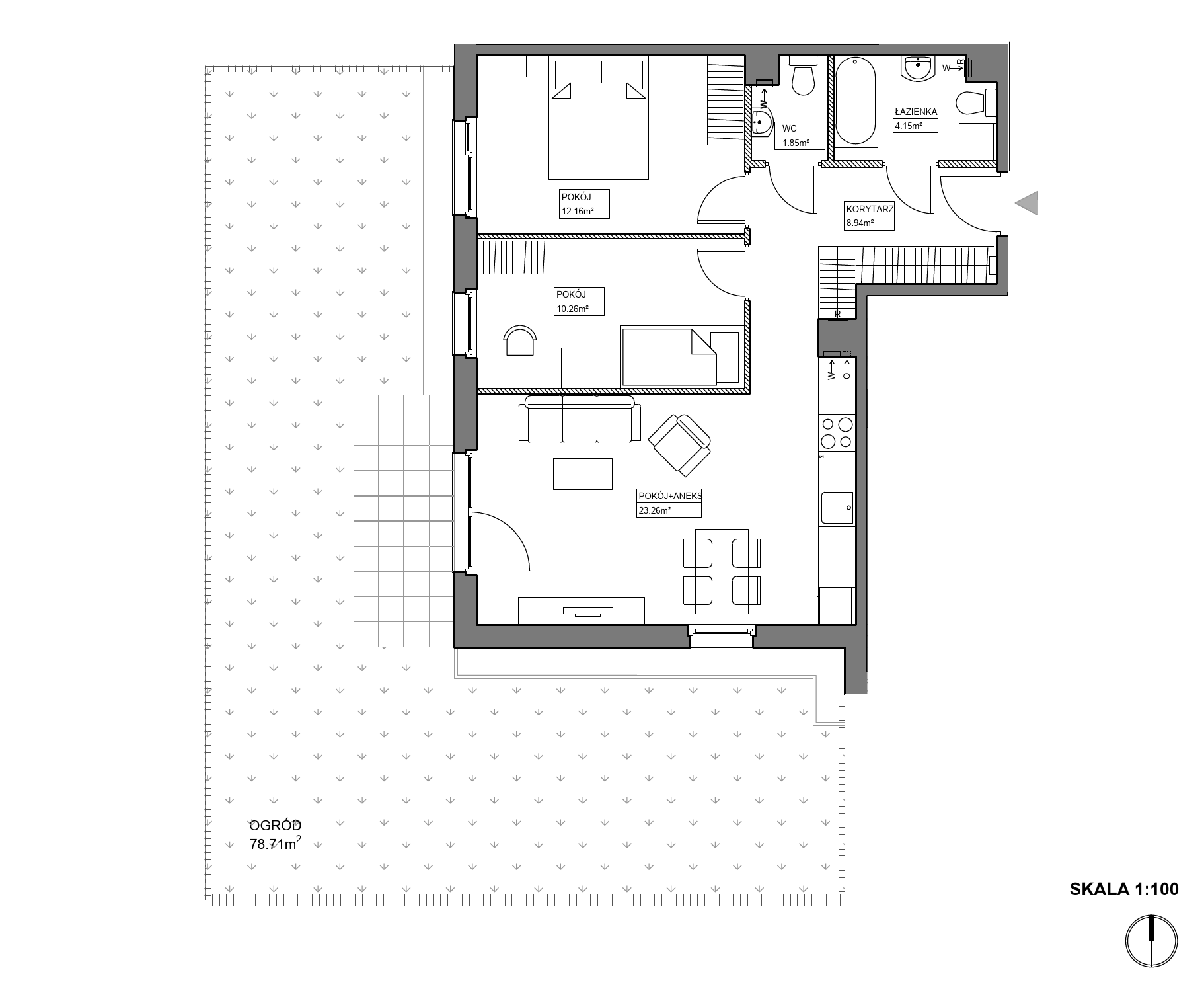 Plan 3 pok. 61m²