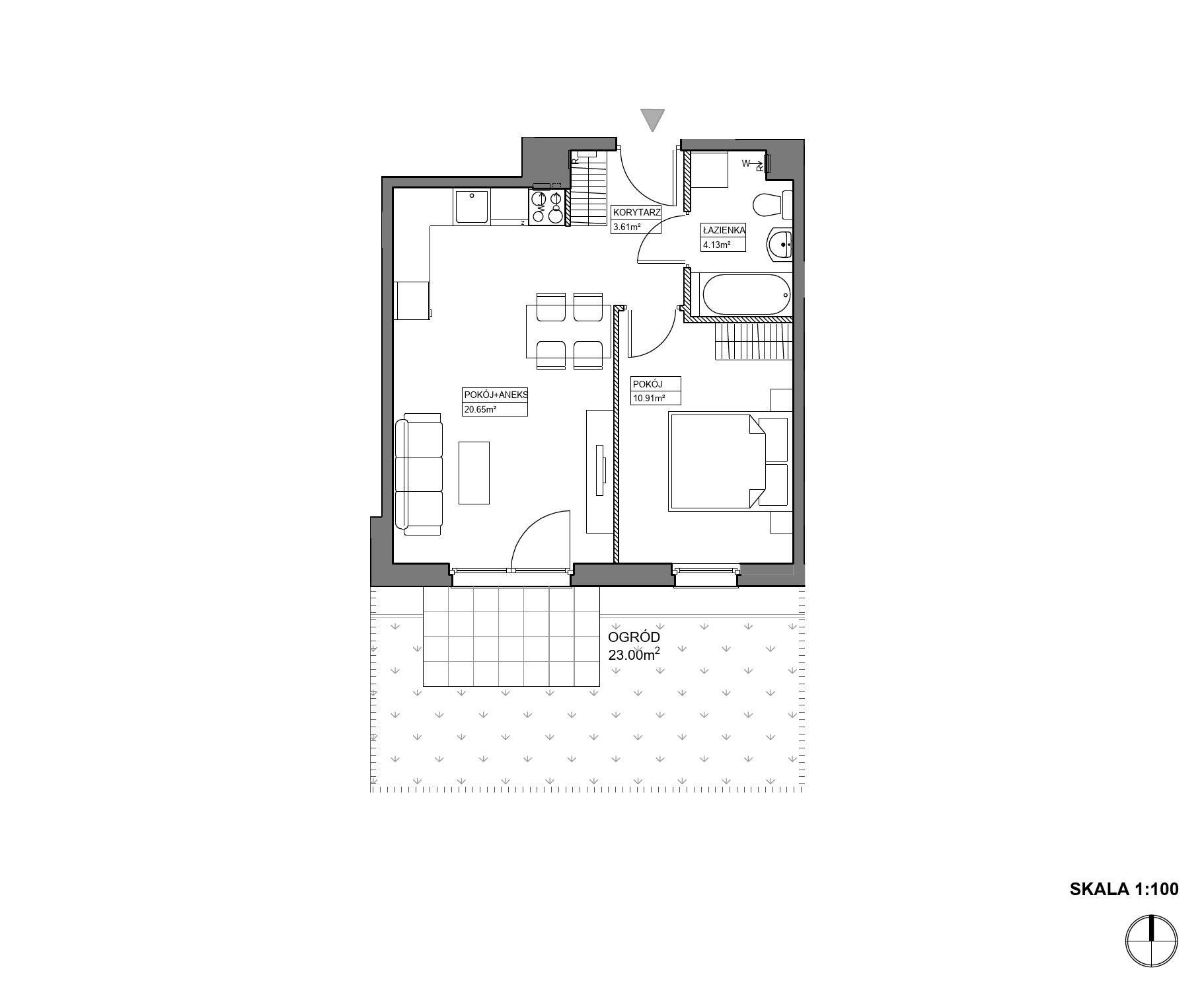 Plan 2 pok. 39m²