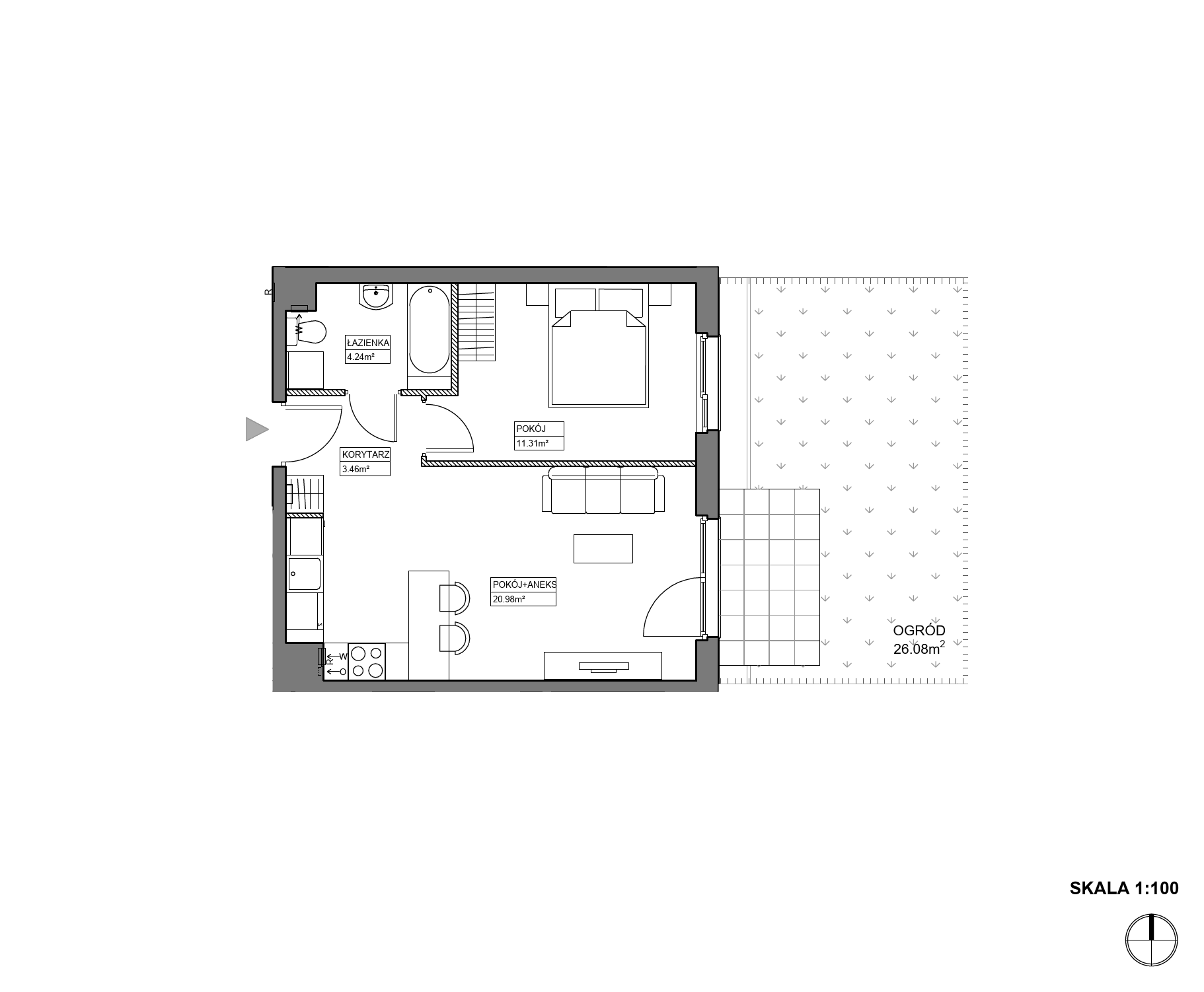 Plan 2 pok. 40m²