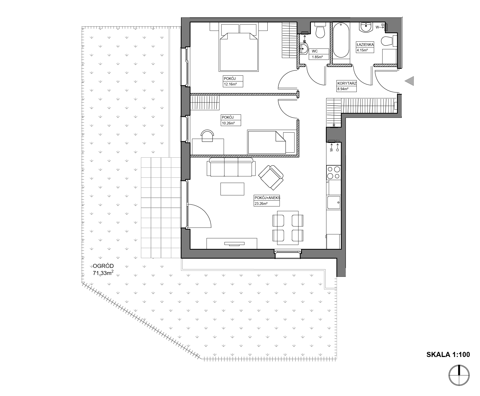 Plan 3 pok. 61m²