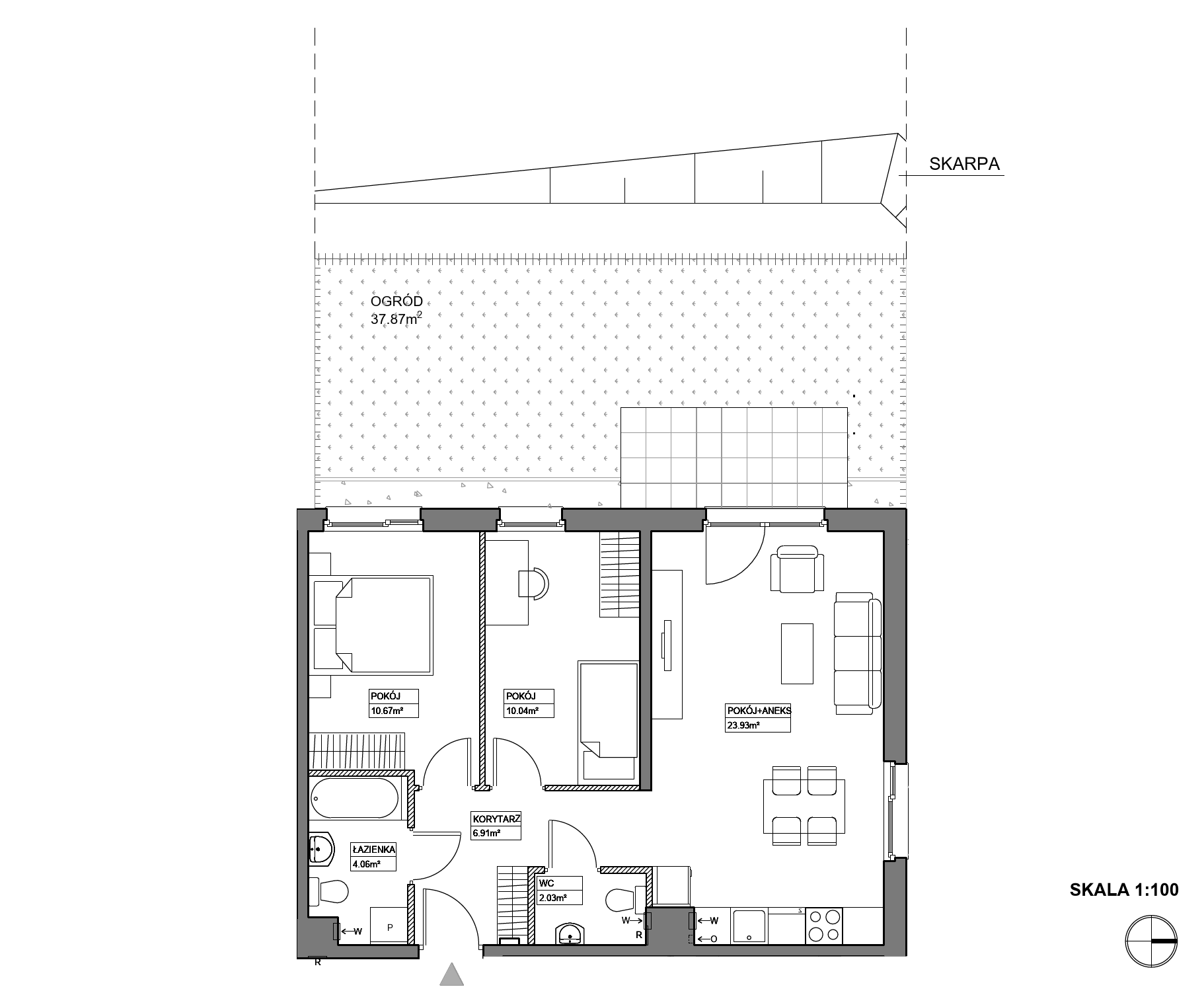 Plan 3 pok. 58m²