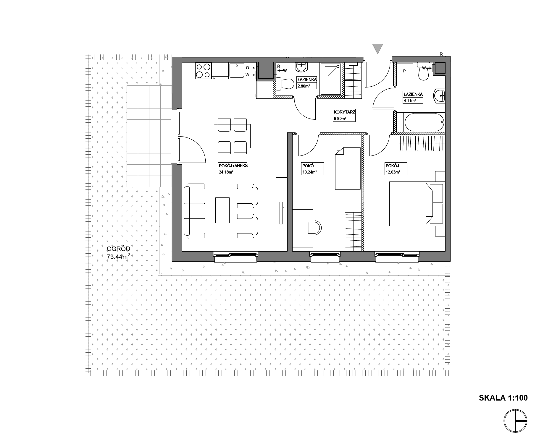 Plan 3 pok. 60m²