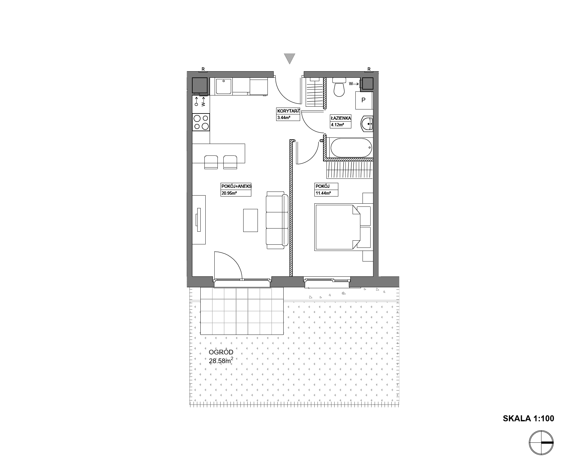 Plan 2 pok. 40m²