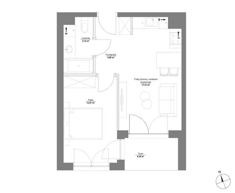 Plan 2 pok. 38m²