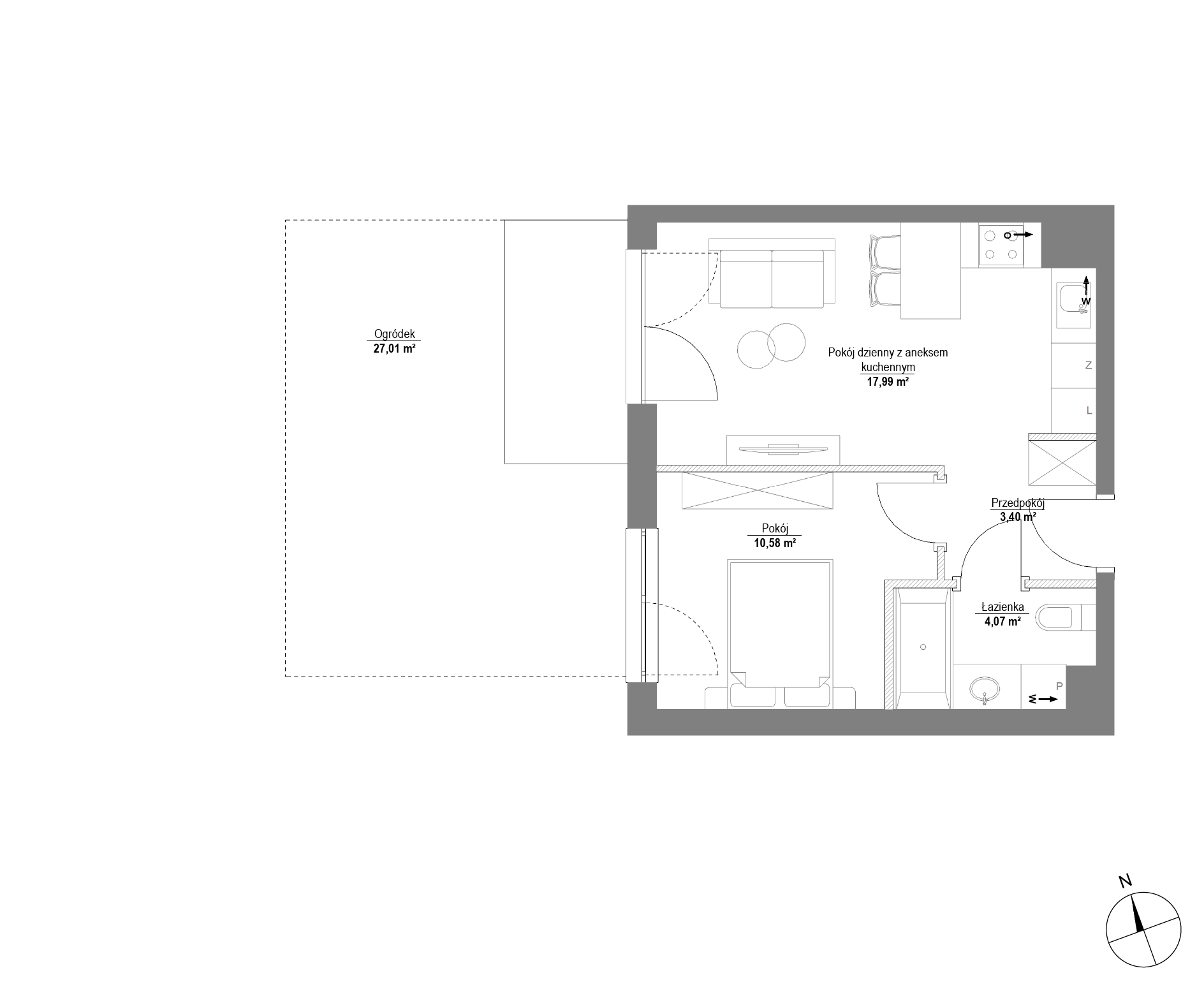 Plan 2 pok. 36m²
