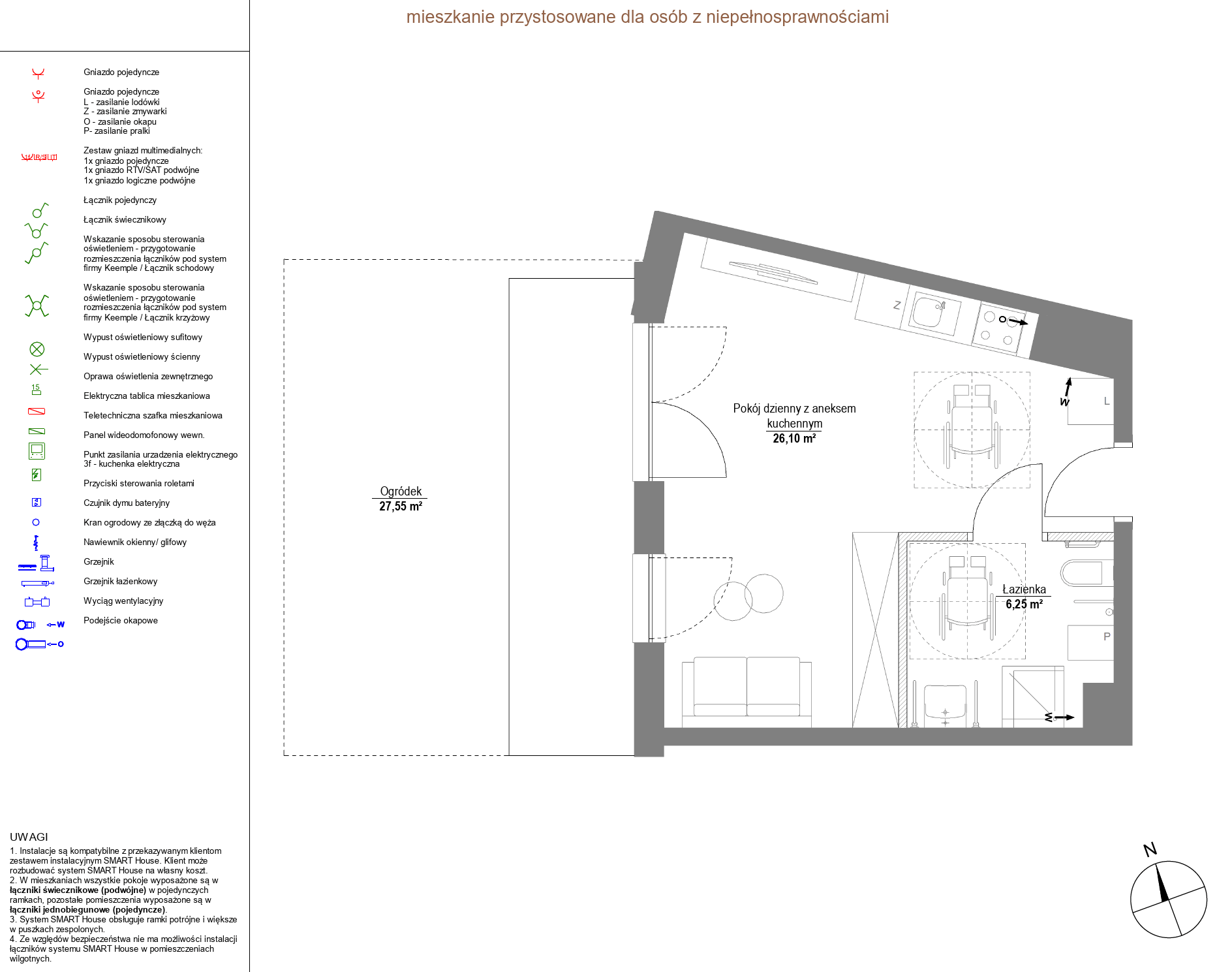 Plan 1 pok. 32m²