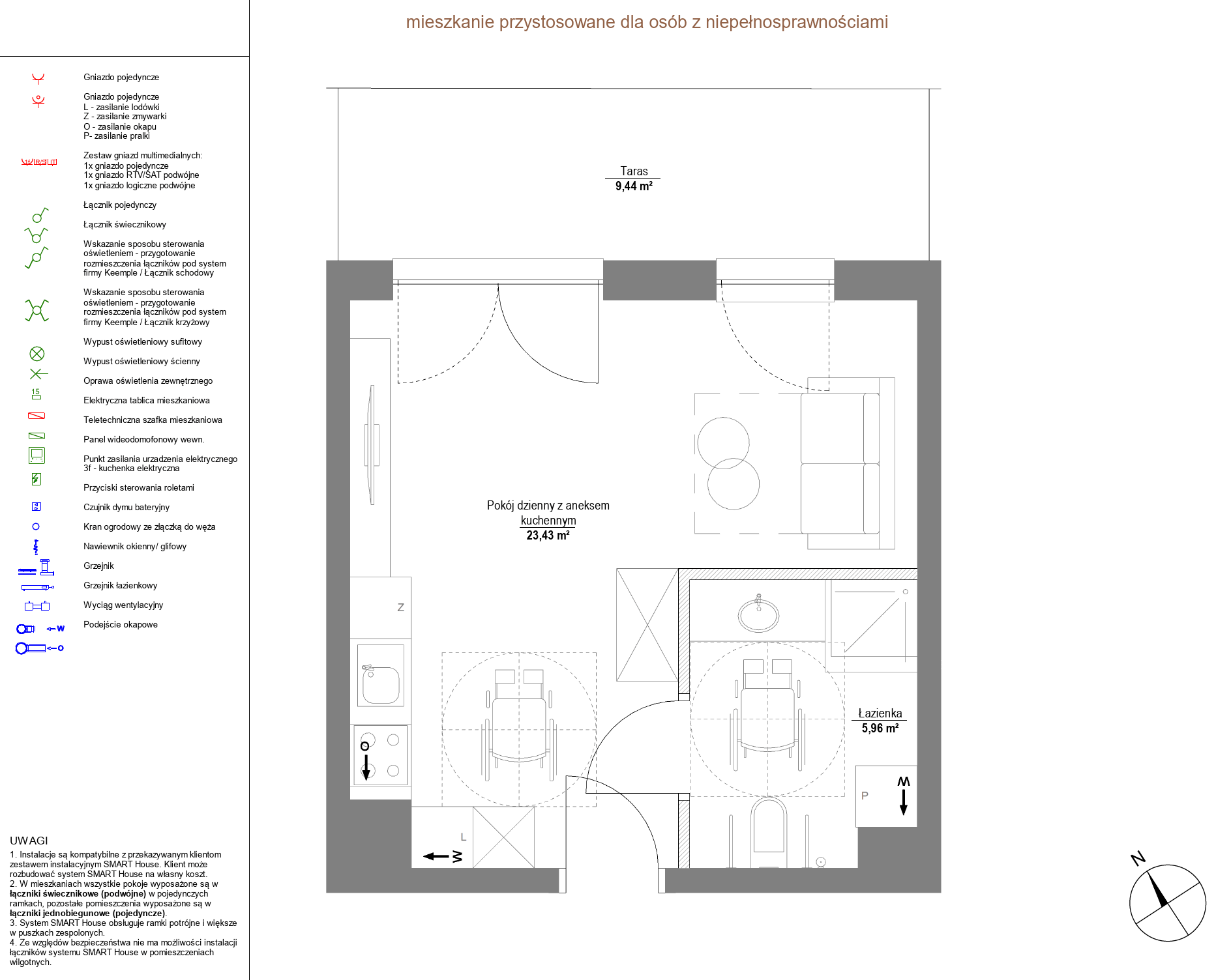 Plan 1 pok. 29m²