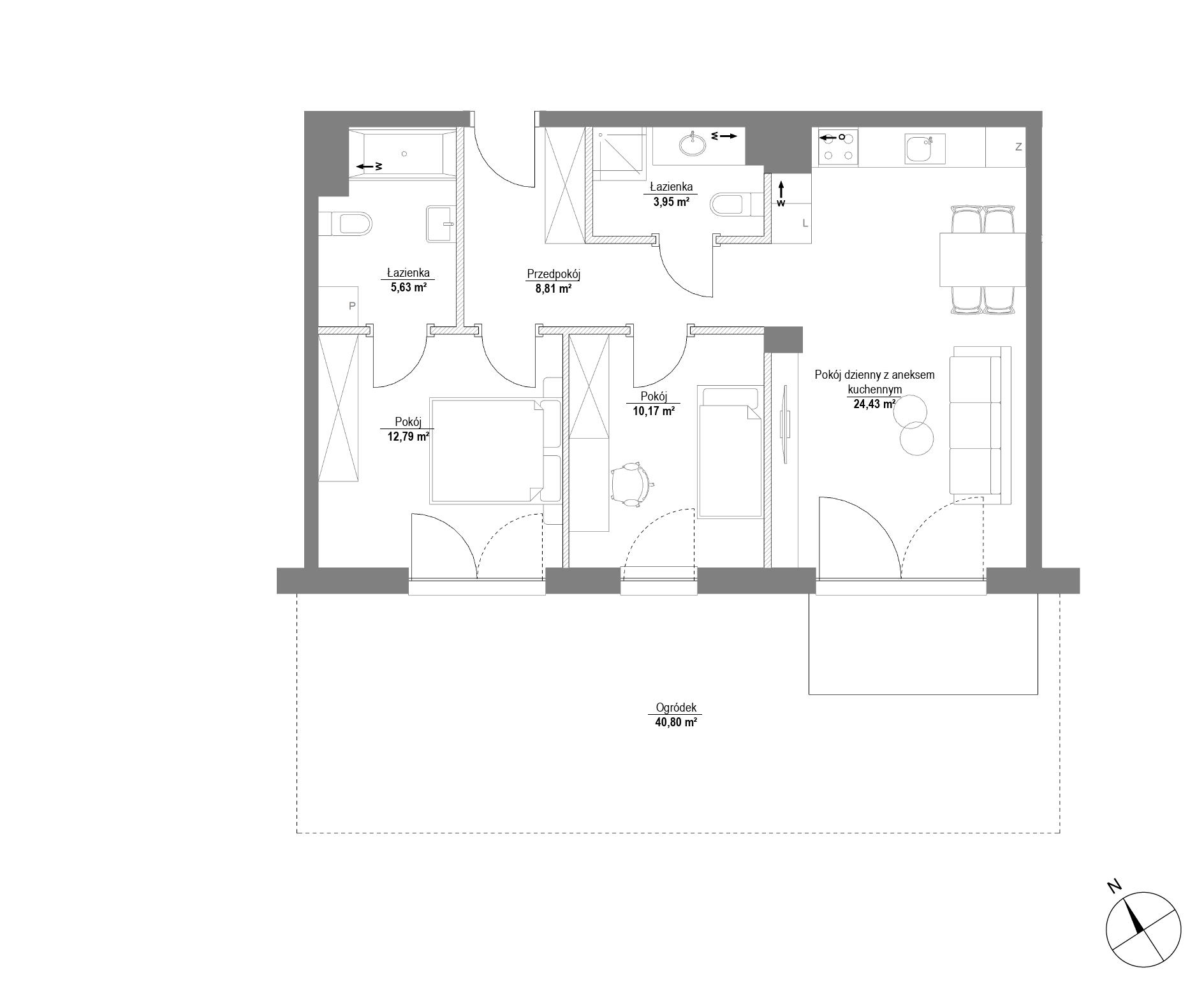 Plan 3 pok. 66m²