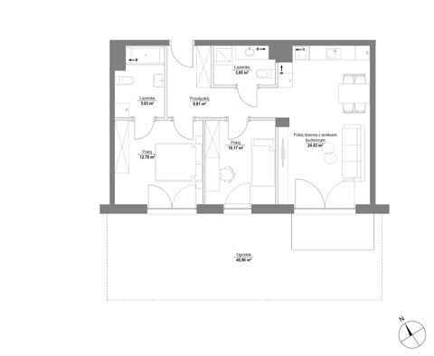 Plan 3 pok. 66m²