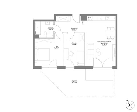 Plan 3 pok. 66m²