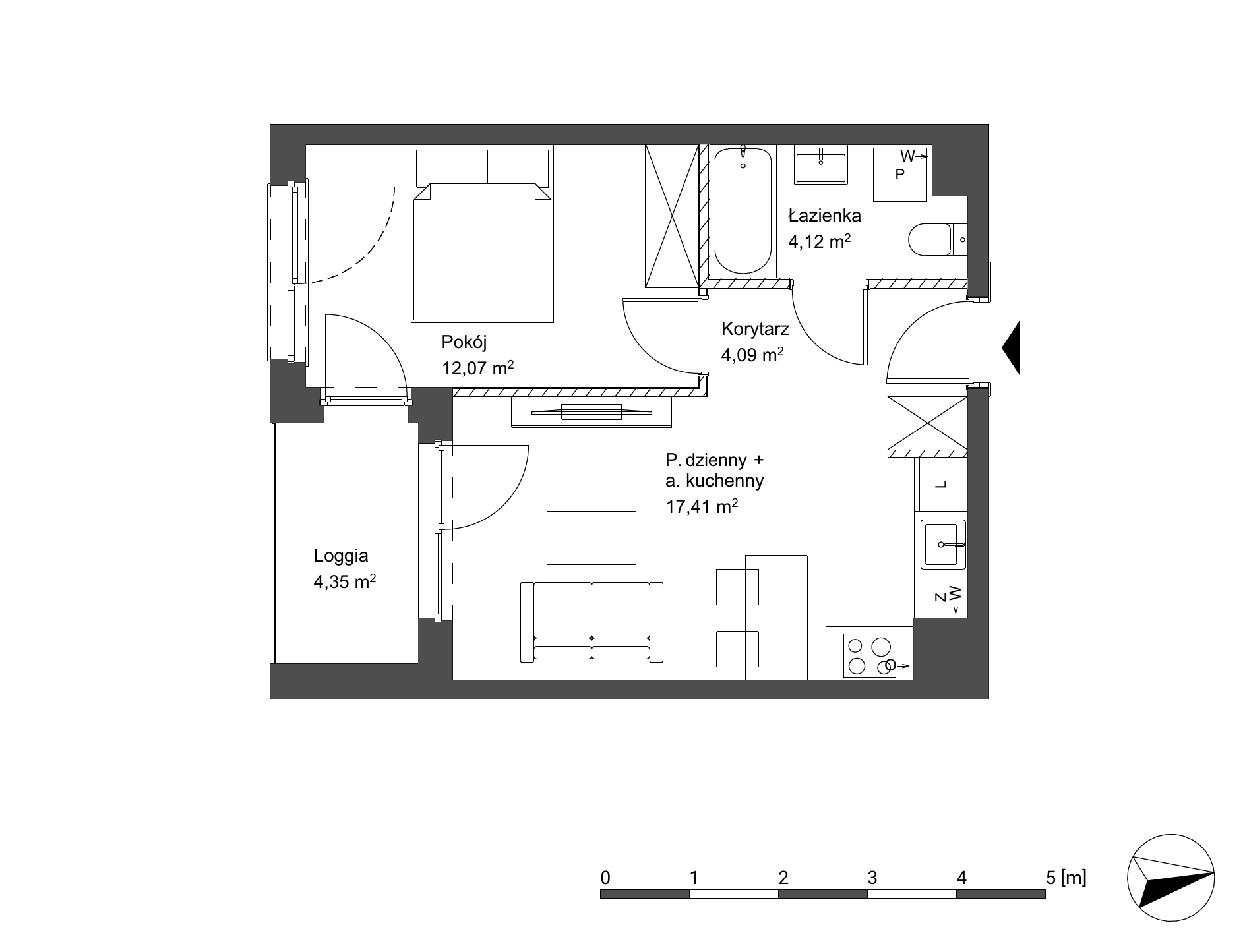Plan 2 pok. 38m²