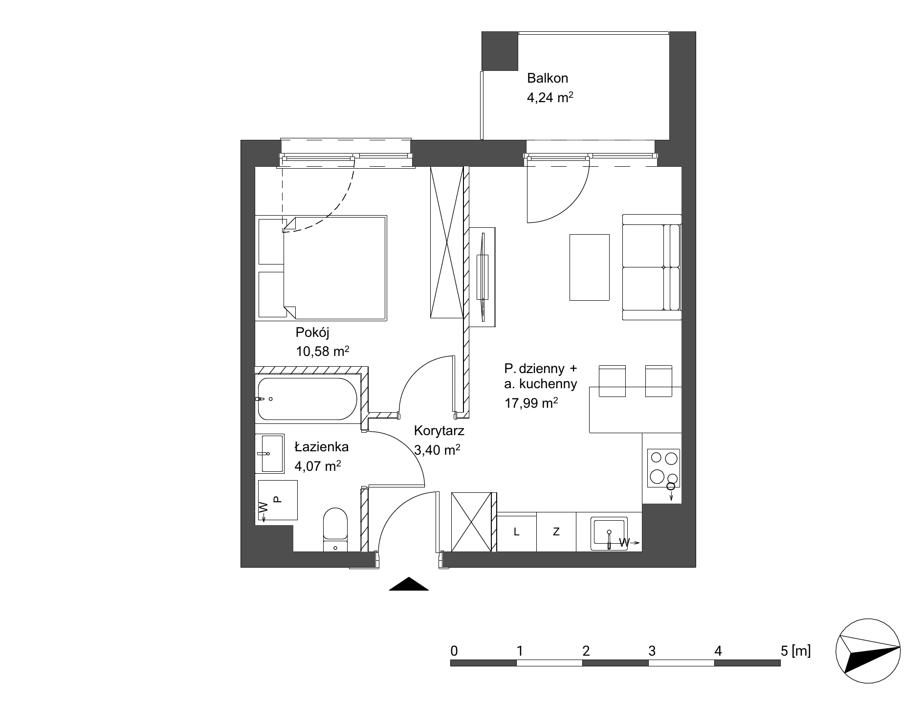 Plan 2 pok. 36m²