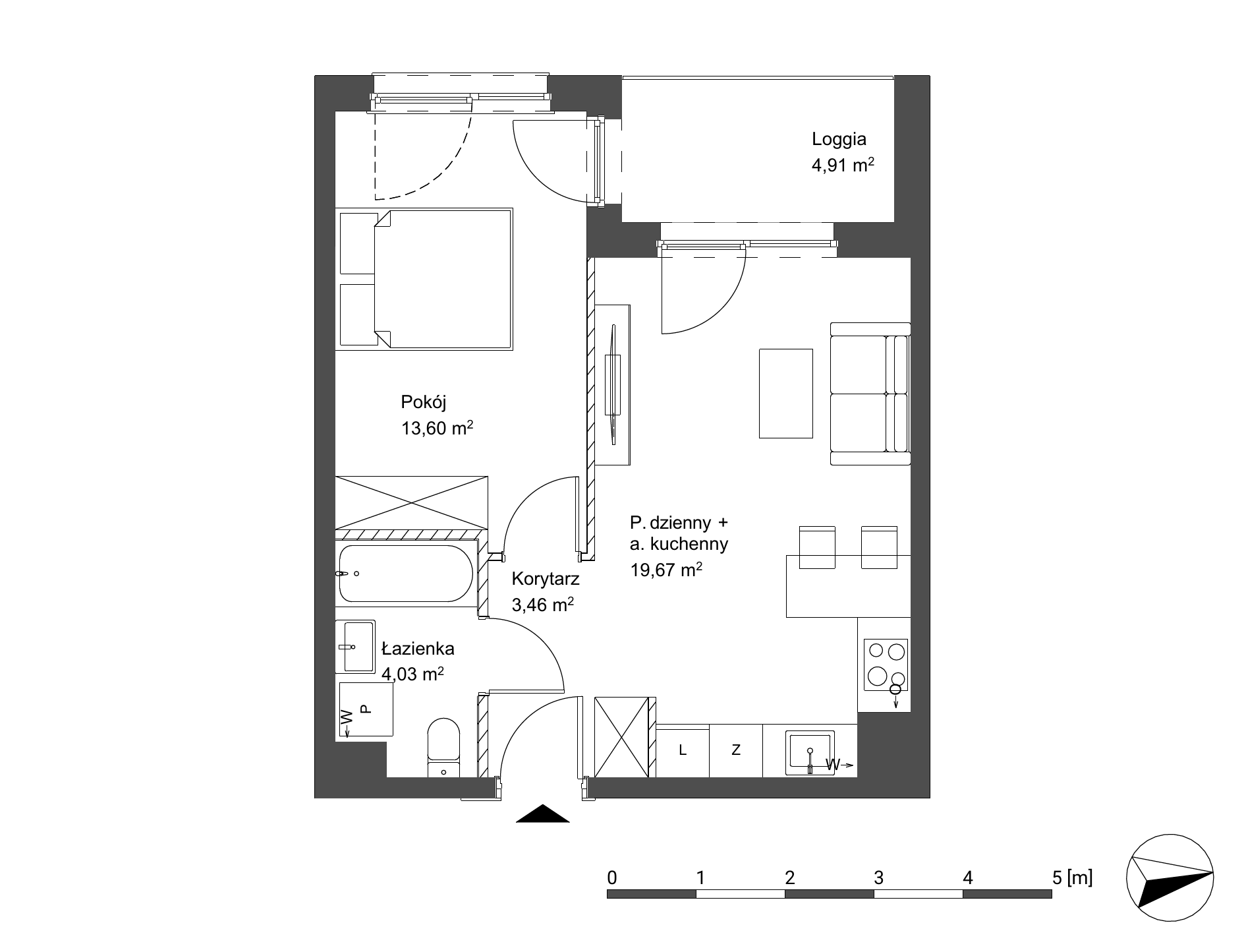 Plan 2 pok. 41m²