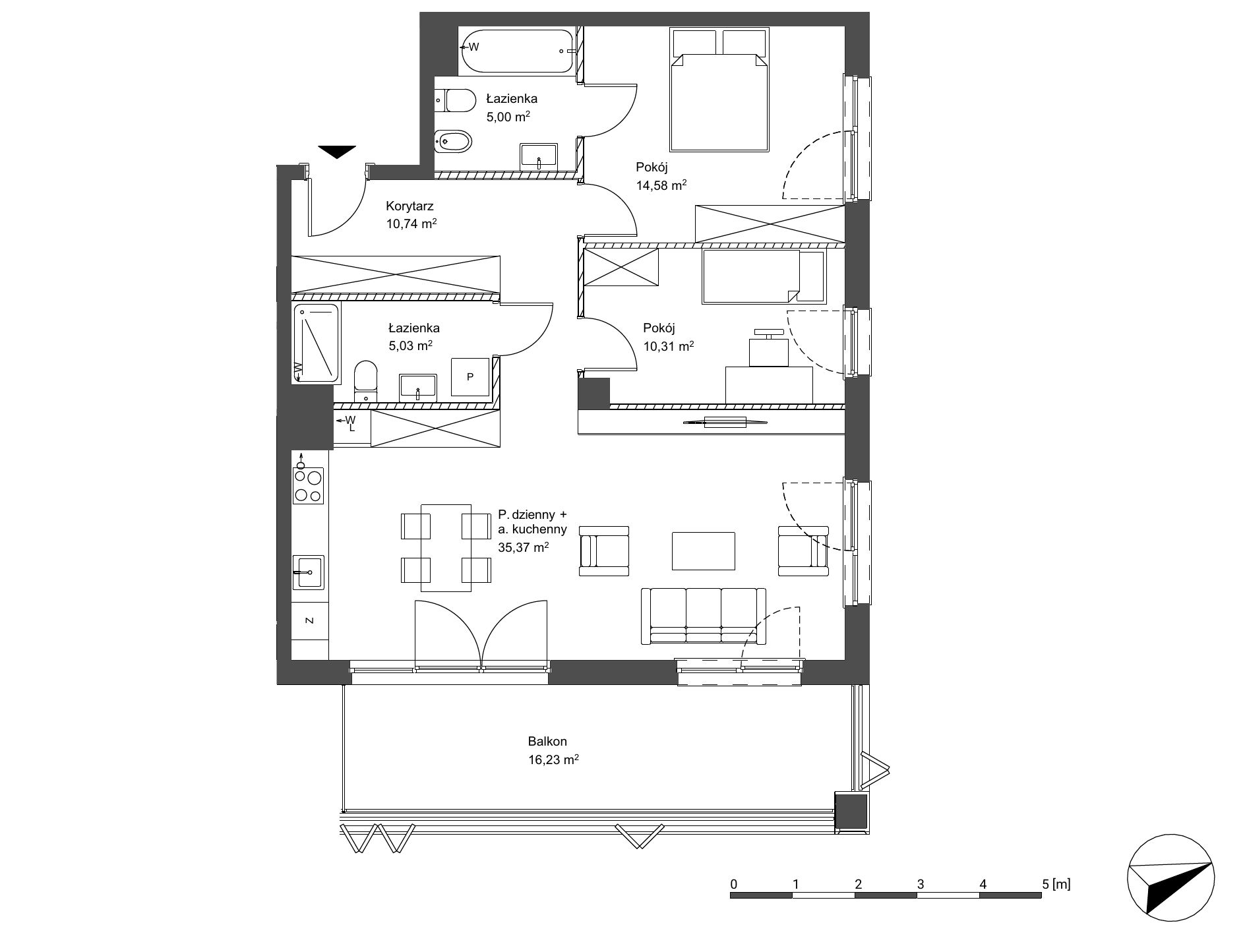 Plan 3 pok. 81m²