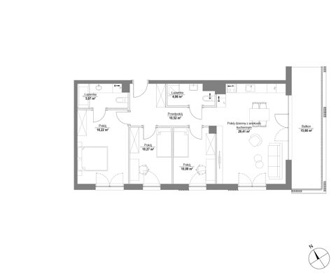 Plan 4 pok. 86m²
