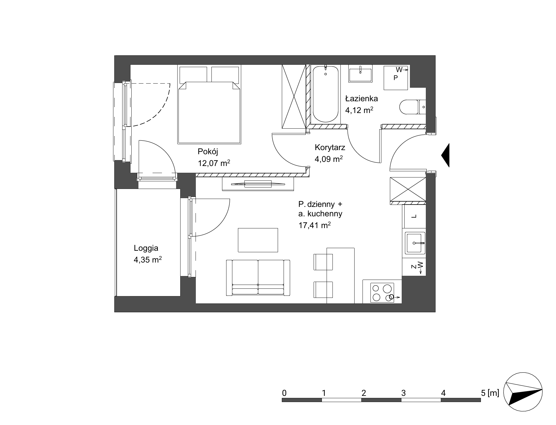 Plan 2 pok. 38m²