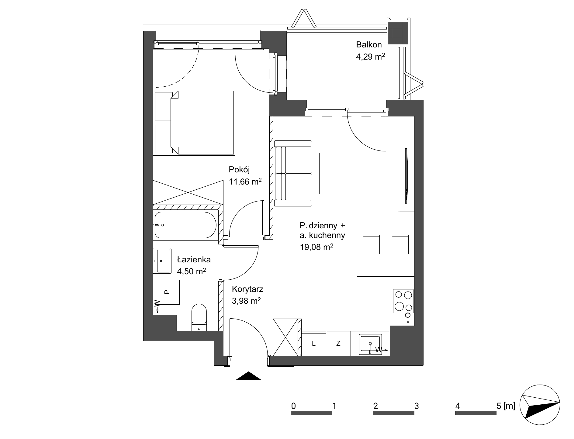 Plan 2 pok. 39m²