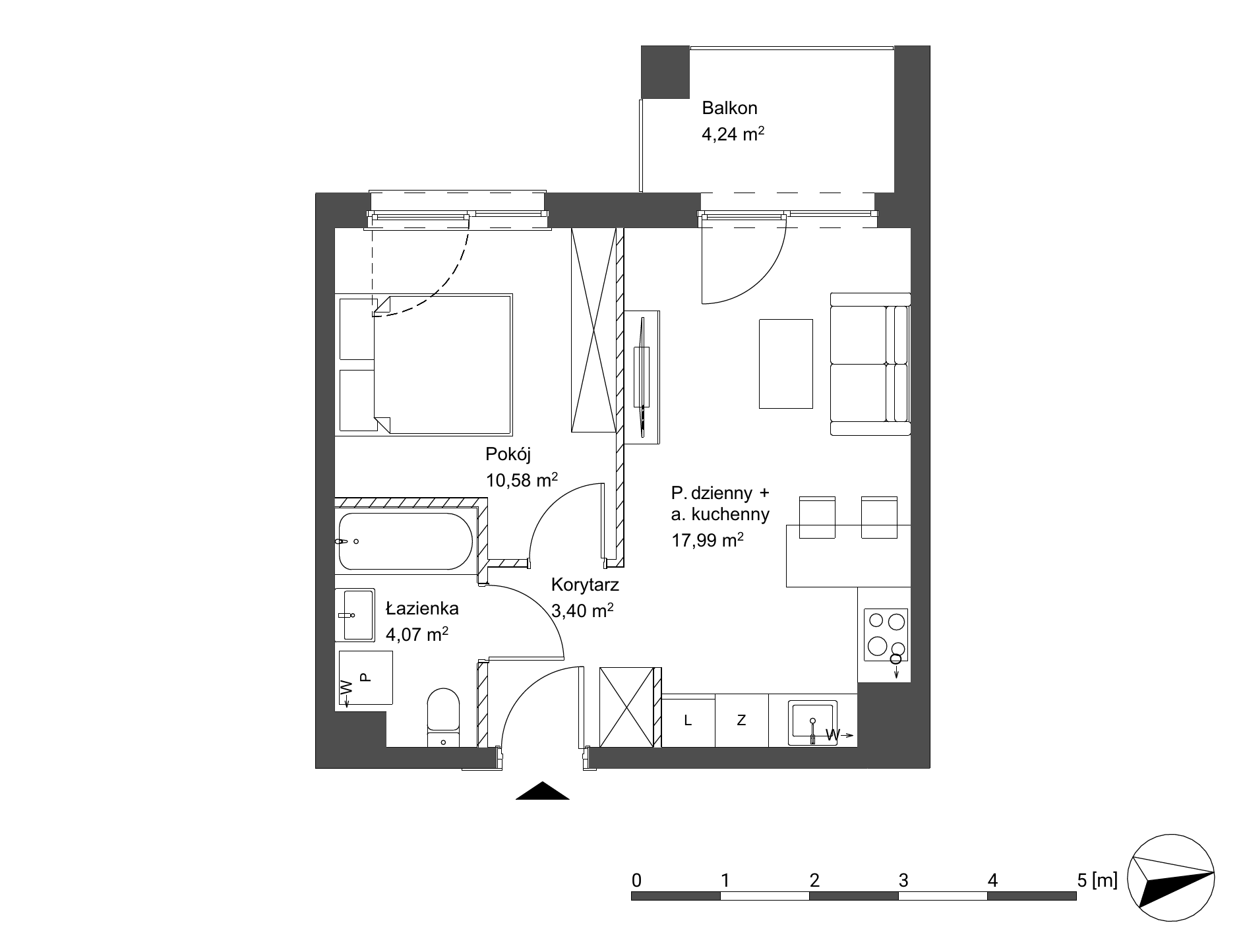 Plan 2 pok. 36m²