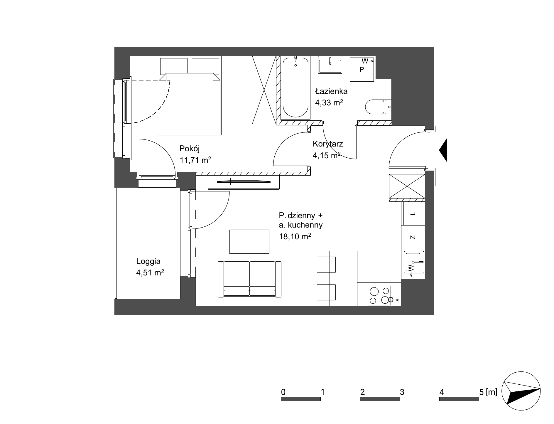 Plan 2 pok. 38m²