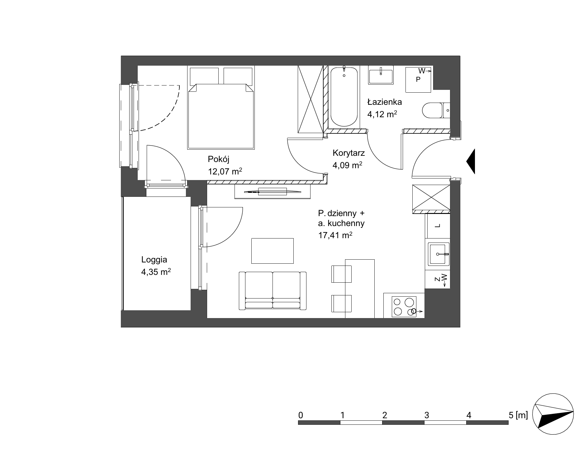 Plan 2 pok. 38m²
