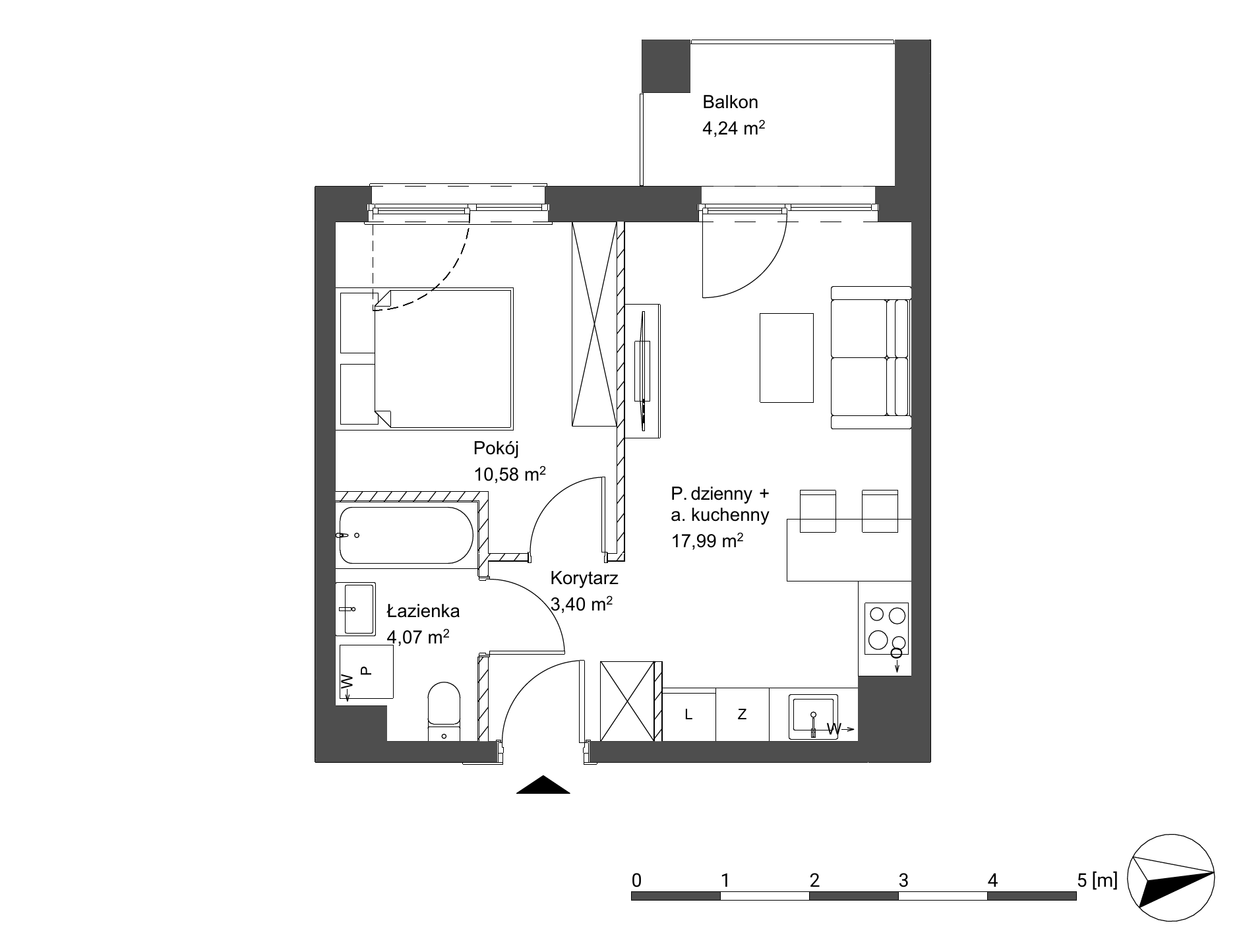 Plan 2 pok. 36m²
