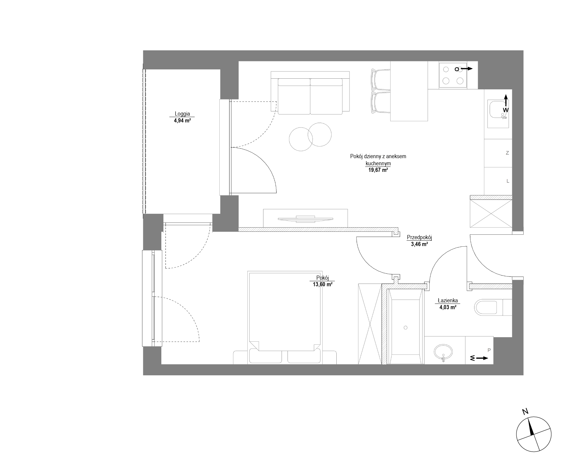 Plan 2 pok. 41m²