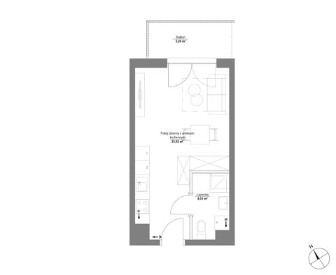 Plan 1 pok. 27m²