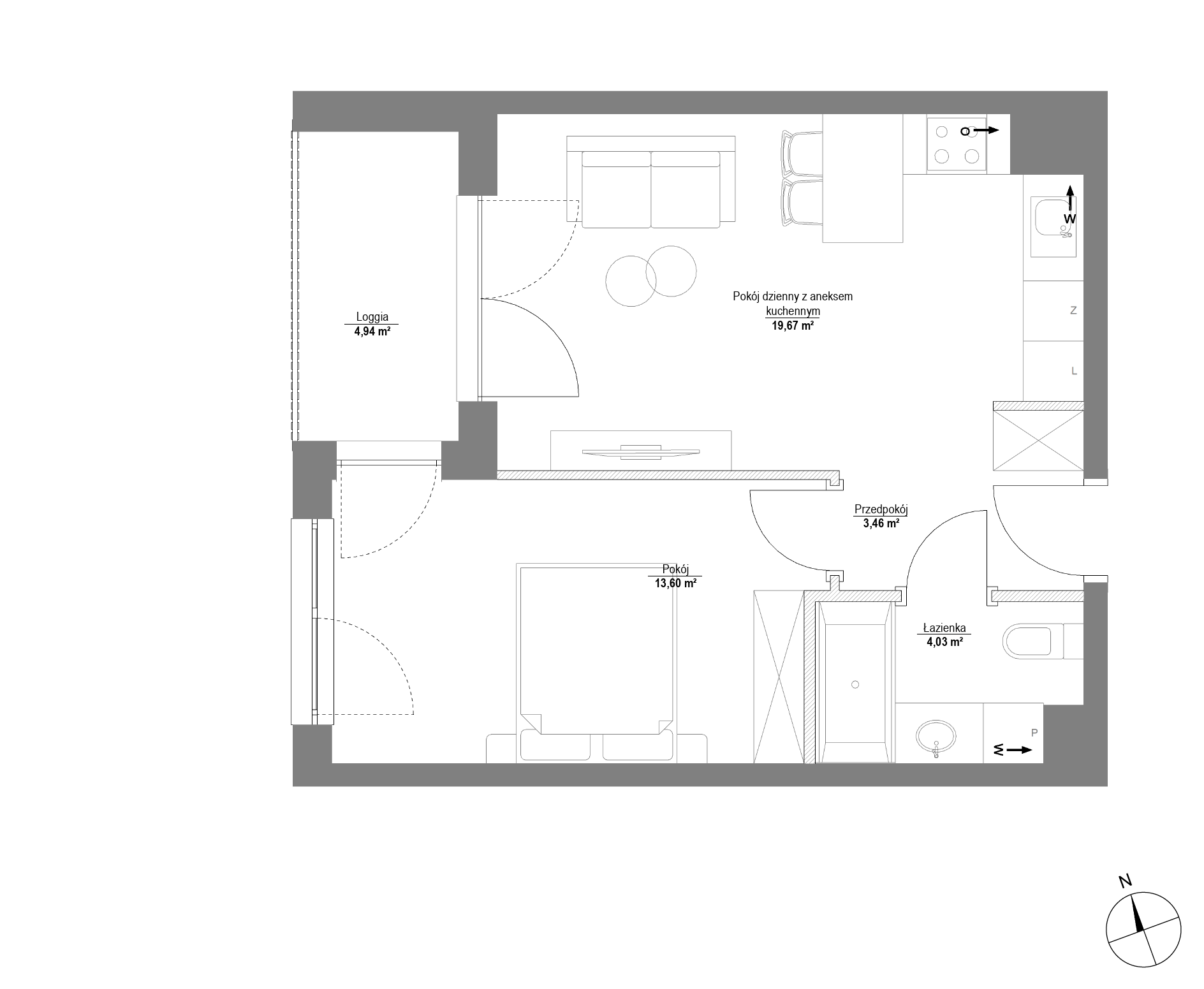 Plan 2 pok. 41m²