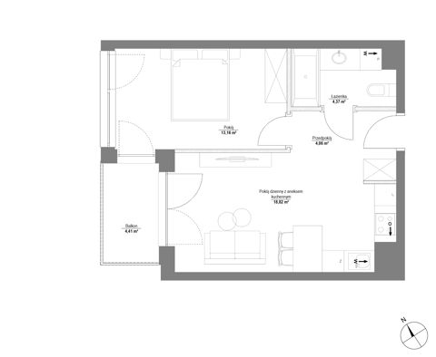 Plan 2 pok. 40m²