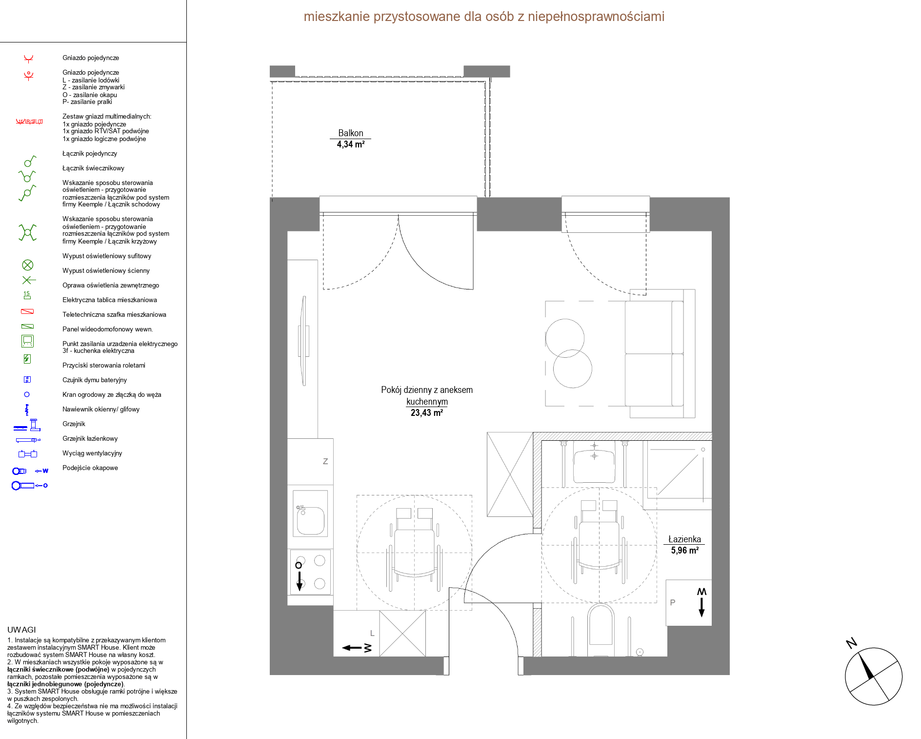 Plan 1 pok. 29m²