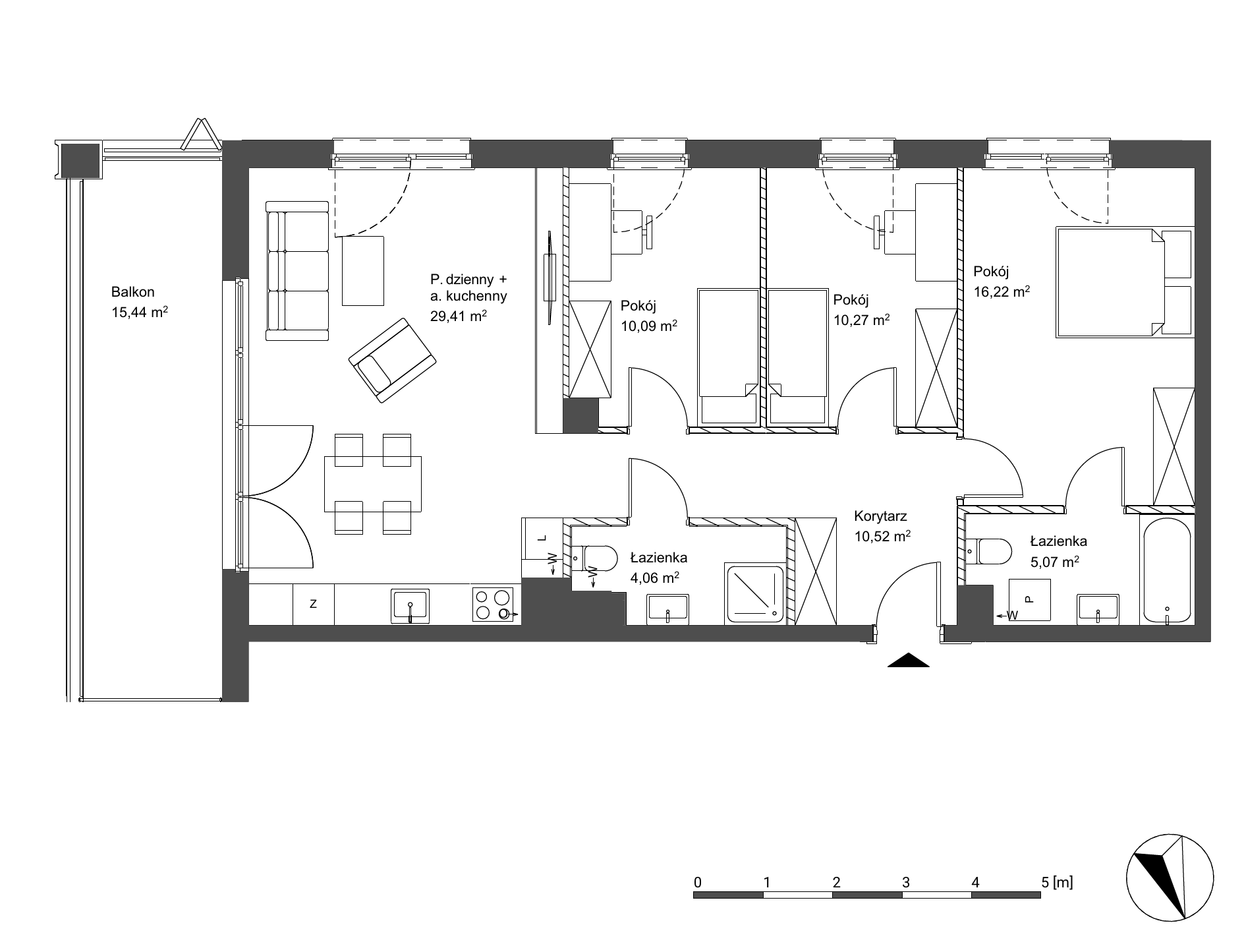 Plan 4 pok. 86m²