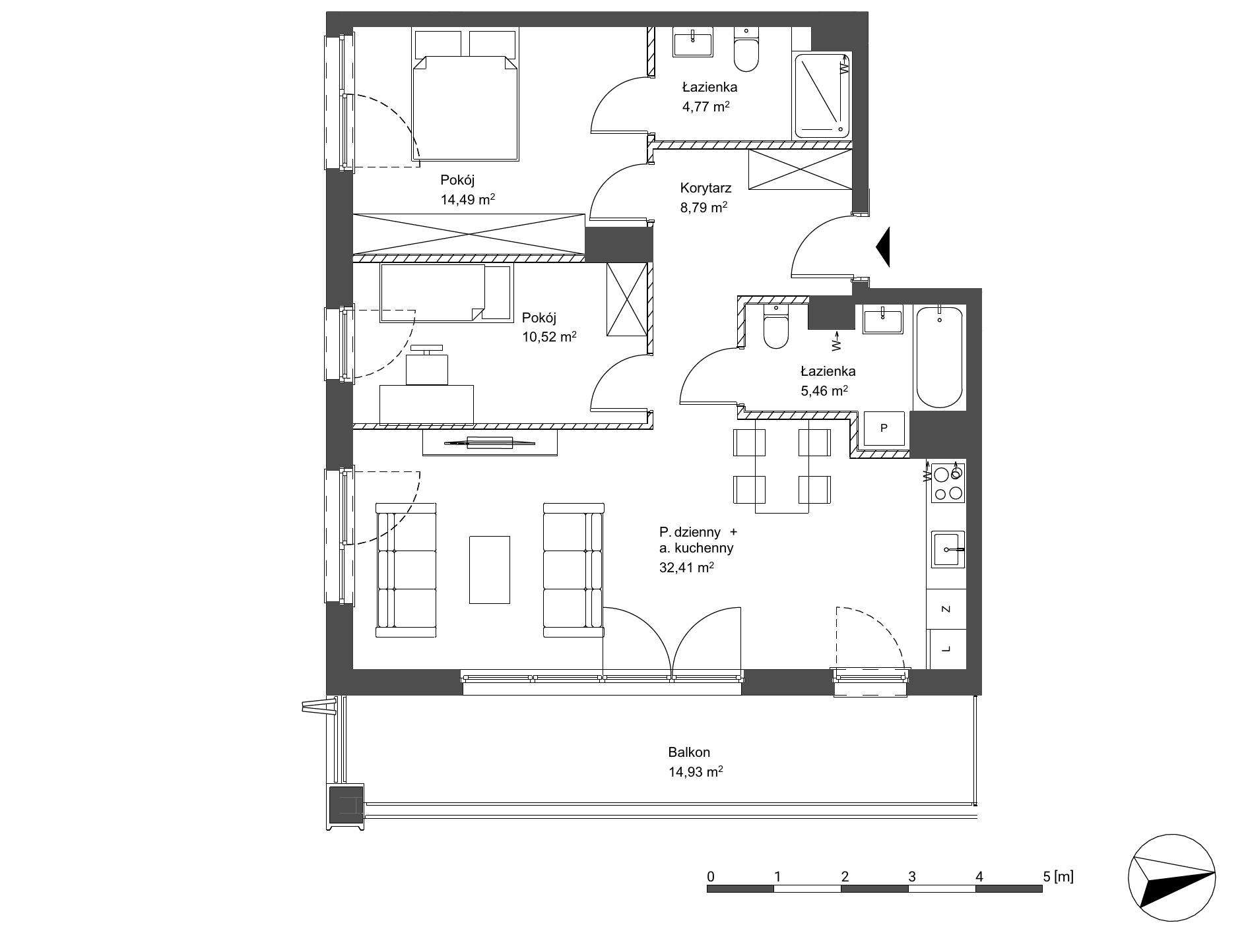 Plan 3 pok. 76m²