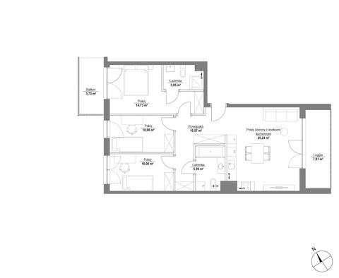 Plan 4 pok. 80m²