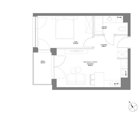 Plan 2 pok. 40m²