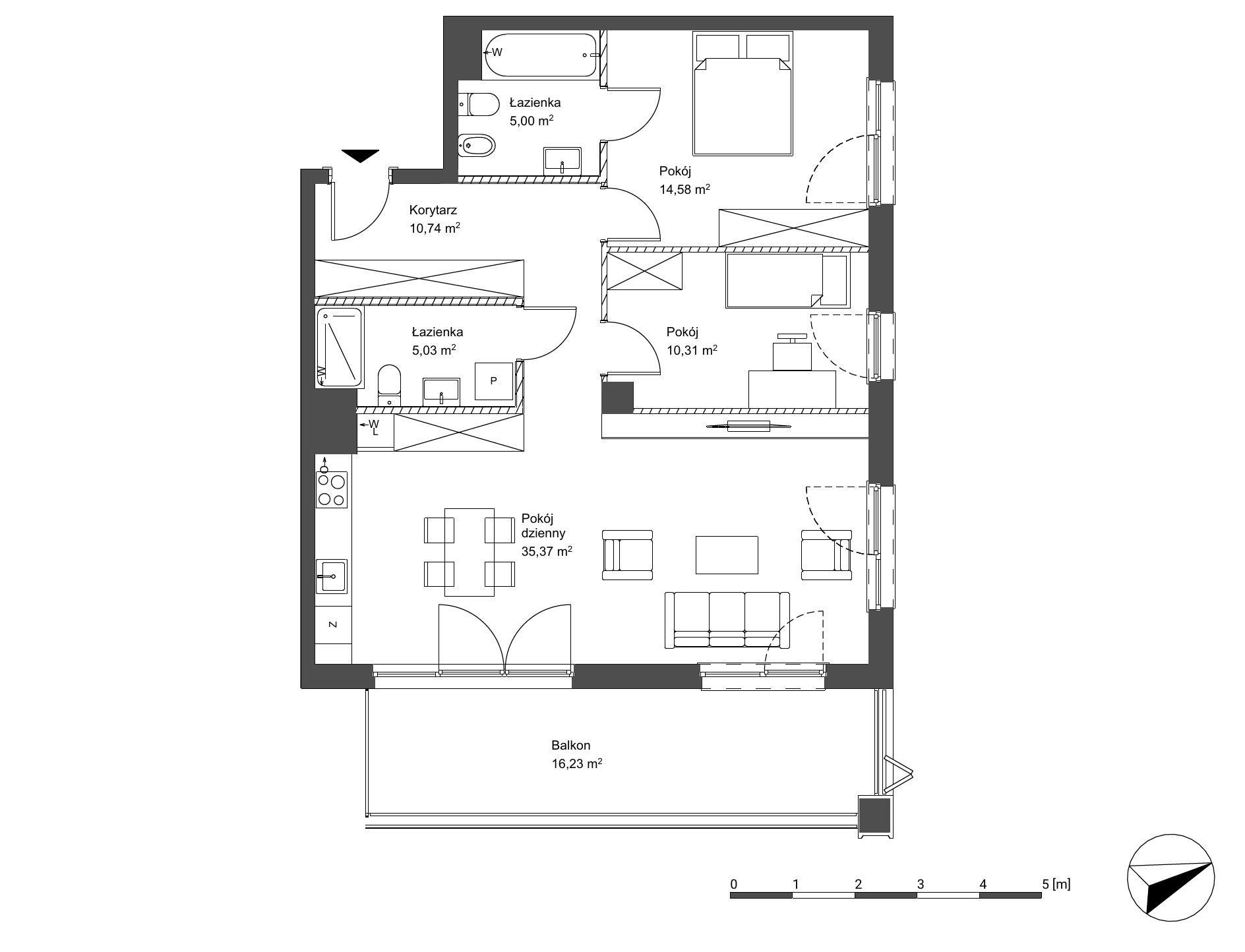 Plan 3 pok. 81m²