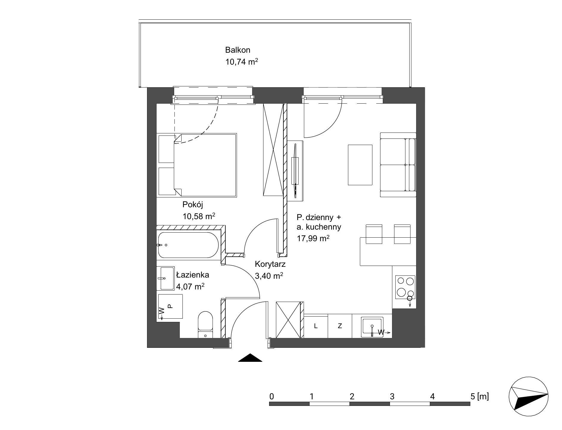Plan 2 pok. 36m²