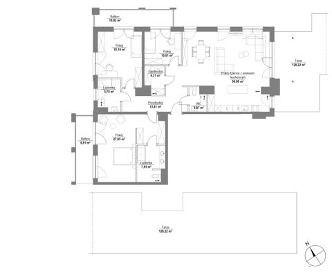 Plan 4 pok. 141m²