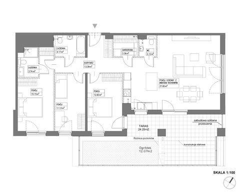 Plan 4 pok. 104m²