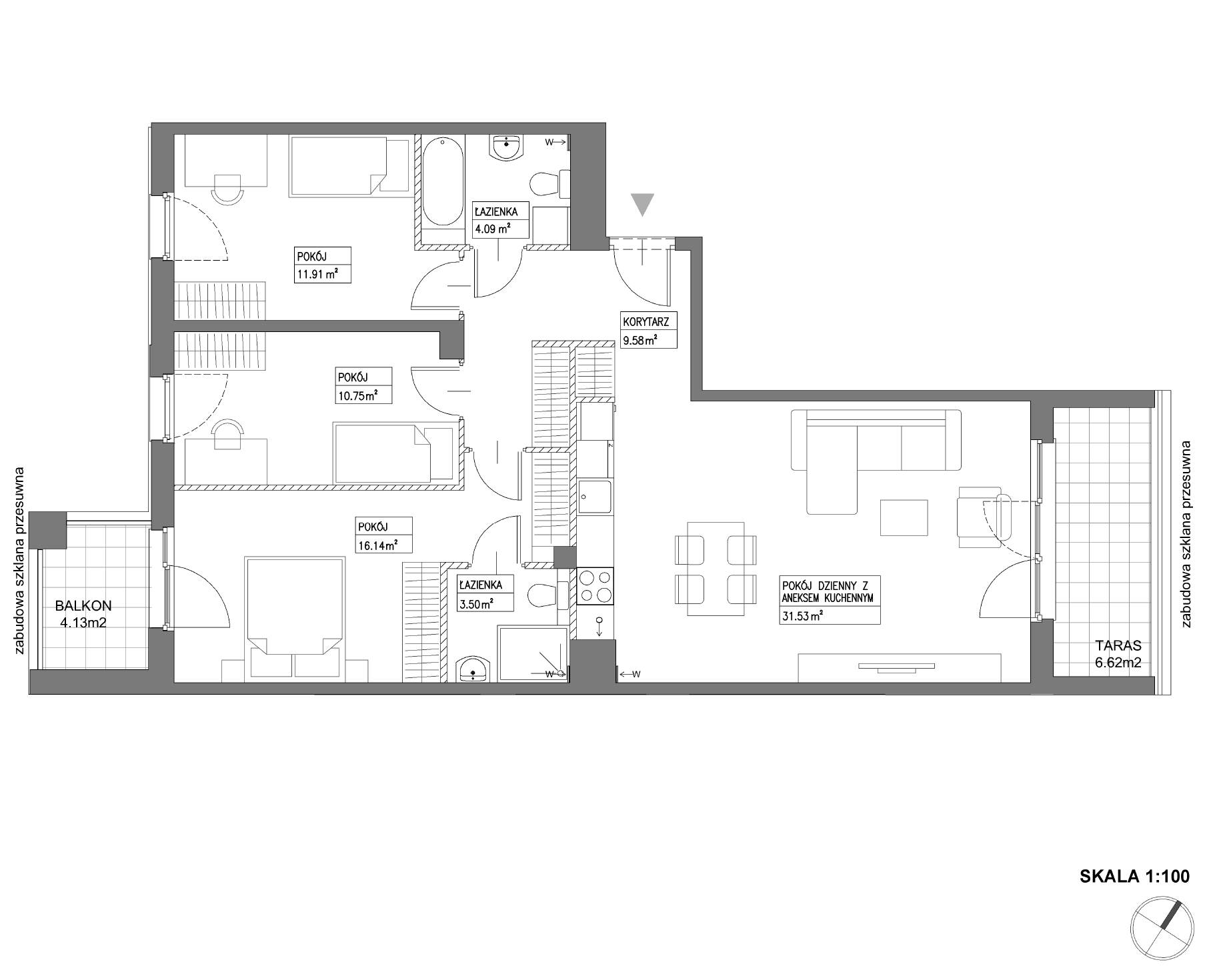 Plan 4 pok. 87m²