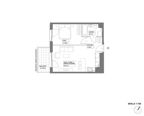 Plan 2 pok. 40m²